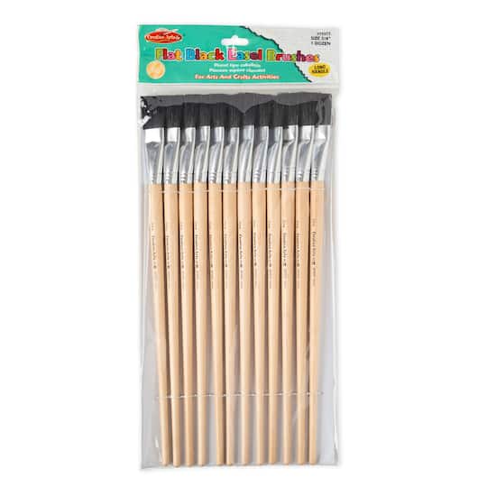Creative Arts 2 Pack Flat Easel Brushes
